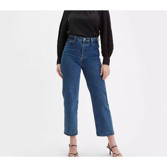 LEVI'S‎ Ribcage Straight Ankle Denim Sz 26 - Picture 1 of 6